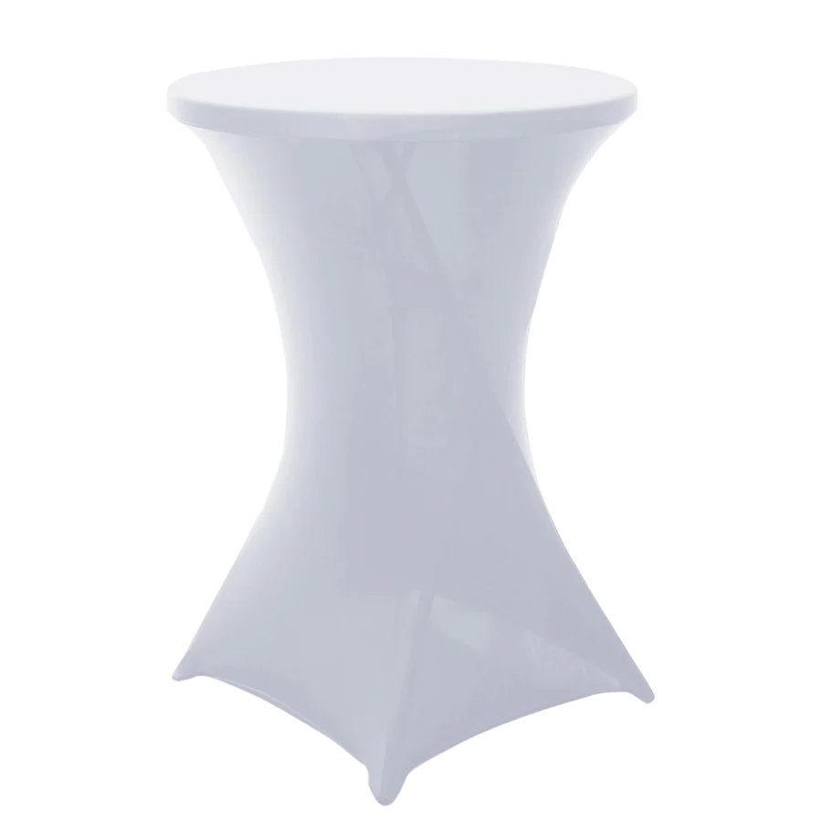 32" Cocktail Table Stretch Tablecloth - White